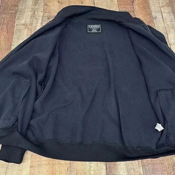 Champs Duke Blue Devils Black Full Zip Jacket Screen Printed Sz XL - Picture 8 of 9